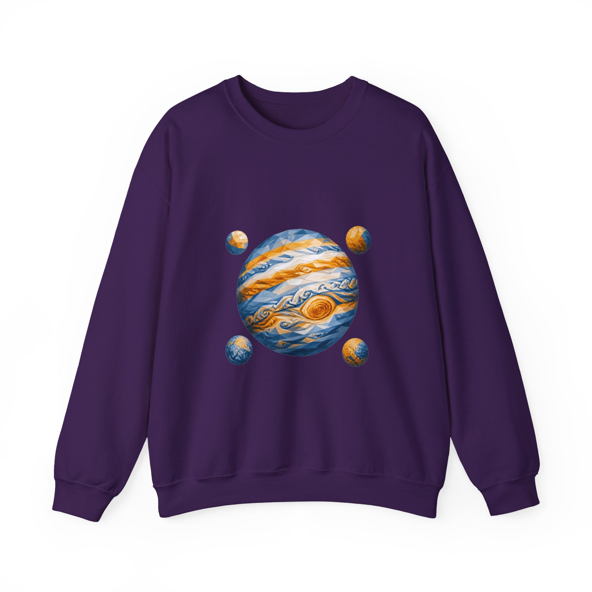 Matching Couple Sweatshirt - Saturn & Jupiter Matching Couple Comfort Colors Crew Geometric Art His Hers Love Gift - Design B