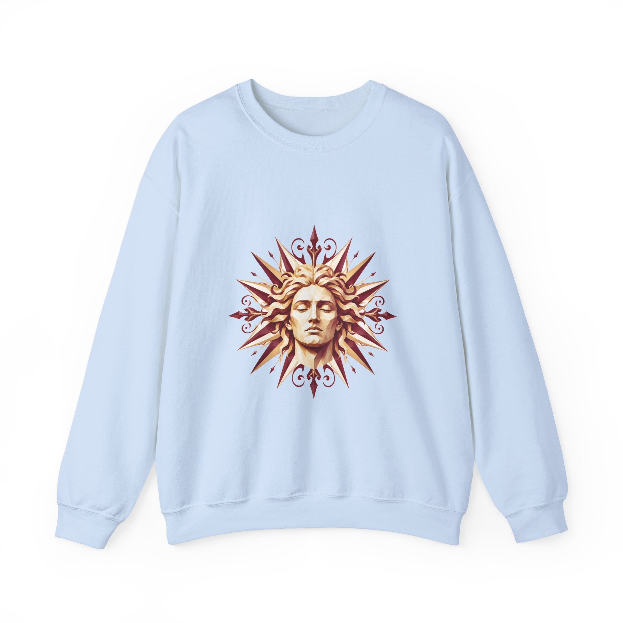 Matching Couple Sweatshirt - Helios & Selene Matching Couple Comfort Colors Crew Geometric Art His Hers Love Gift - Design A