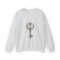 Matching Couple Sweatshirt - Key & Lock Matching Couple Crewneck Sweatshirt Geometric Art His Hers Couple Gift - Design A