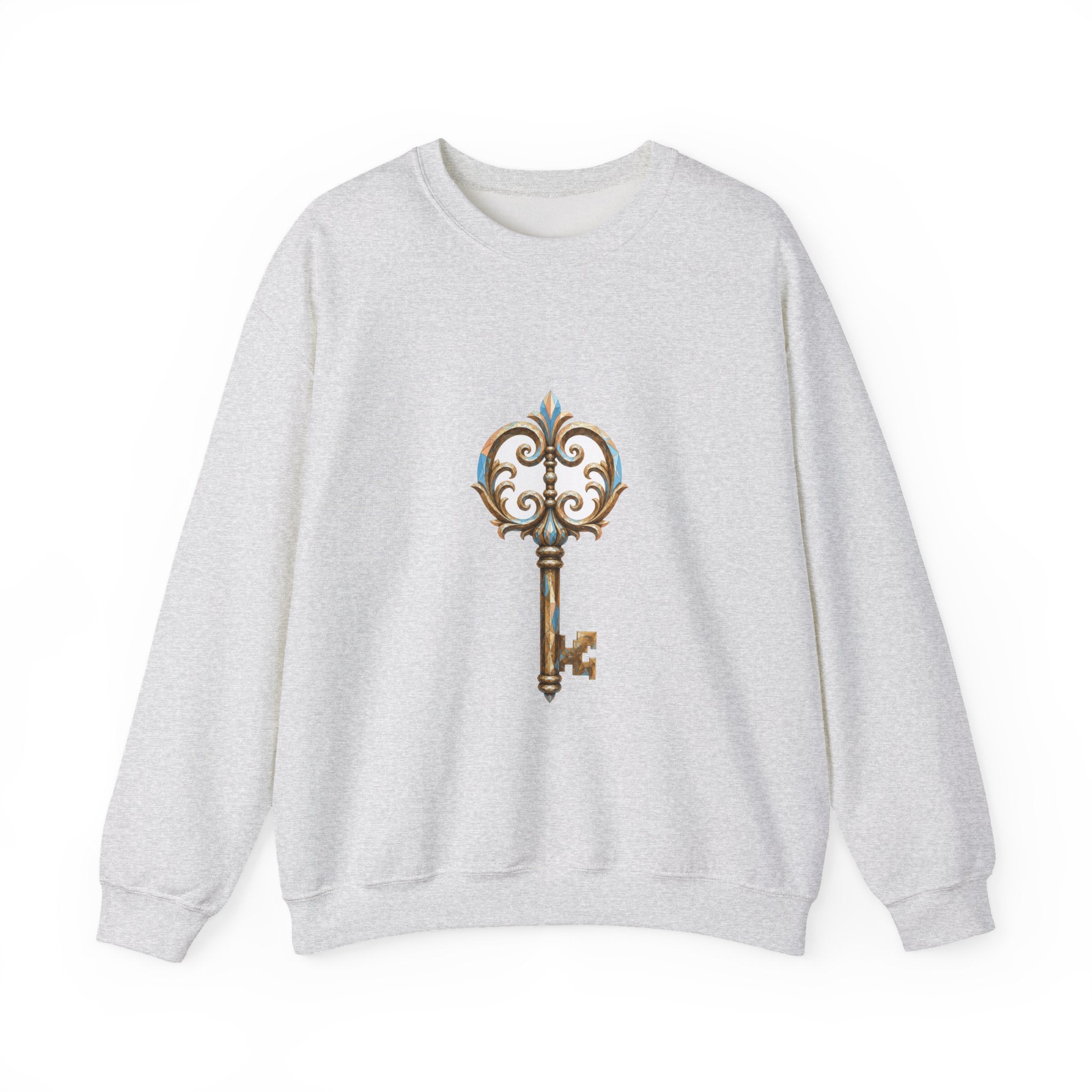 Matching Couple Sweatshirt - Key & Lock Matching Couple Crewneck Sweatshirt Geometric Art His Hers Couple Gift - Design A