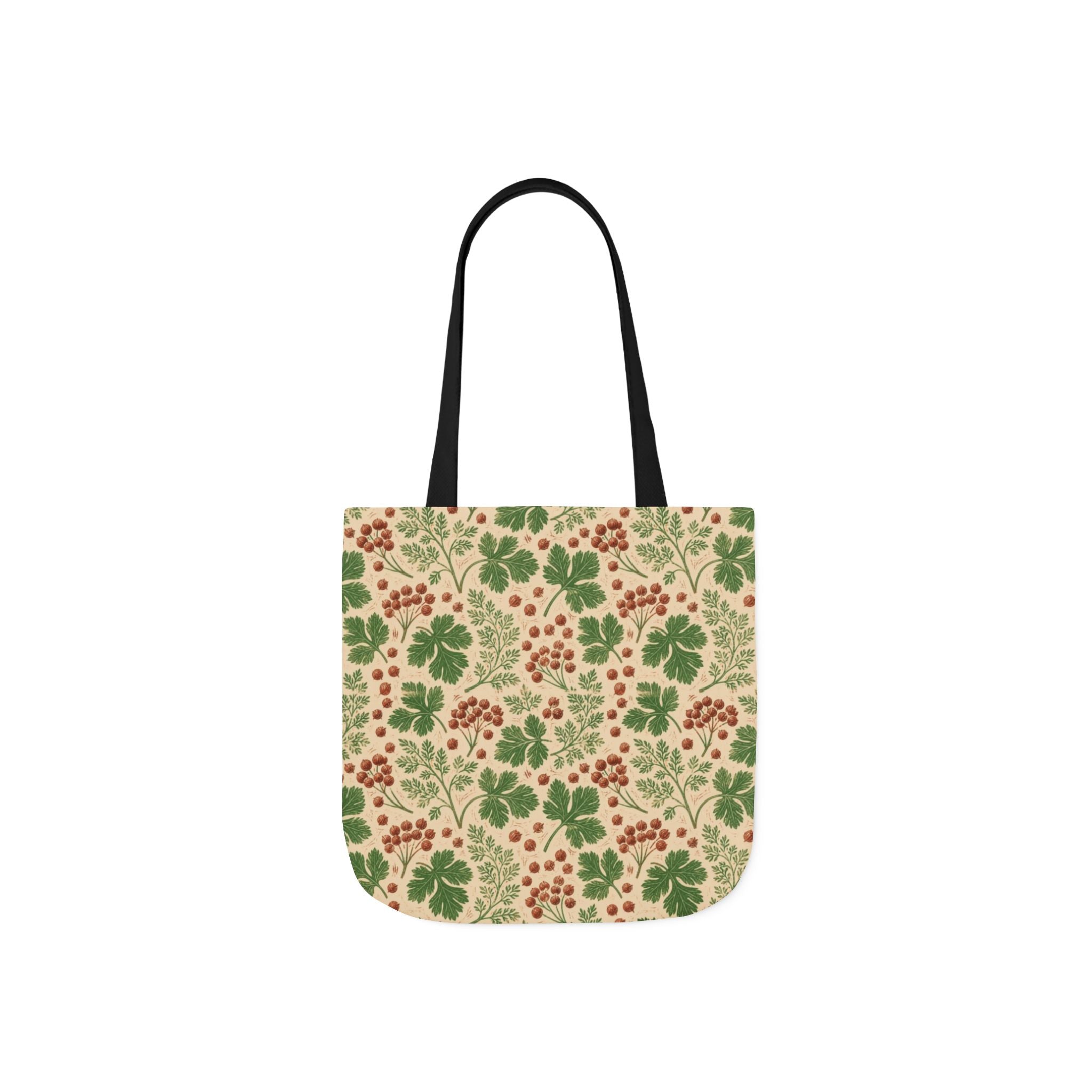 Coriander & Seeds Canvas Tote Bag Mediterranean Kitchen Linocut Design Italian Cottagecore Gift
