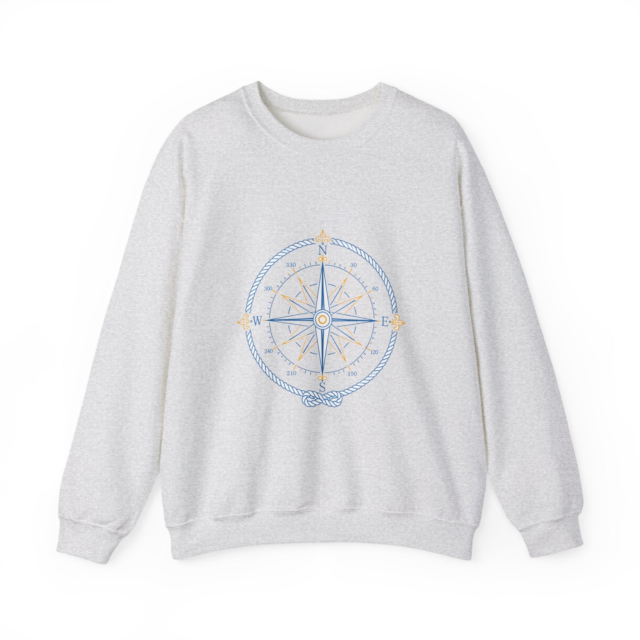Matching Couple Sweatshirt - Compass North & South Matching Couple Comfort Colors Crew Minimalist Art His Hers Christmas Gift - Design A