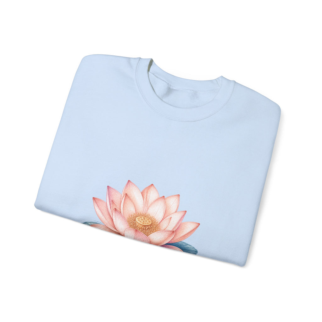 Matching Couple Sweatshirt - Open & Closed Lotus Matching Couple Premium Fleece Sweatshirt Vintage Art His Hers Honeymoon Gift - Design A