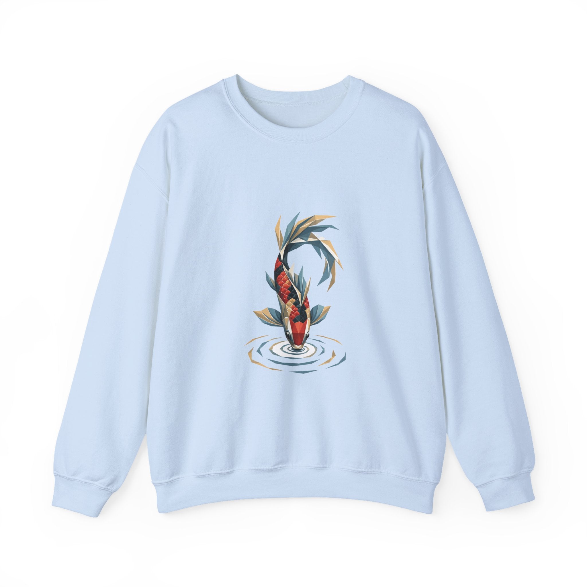 Matching Couple Sweatshirt - Koi Fish Yin Yang Matching Couple Crewneck Sweatshirt Geometric Art His Hers Couple Gift - Design B