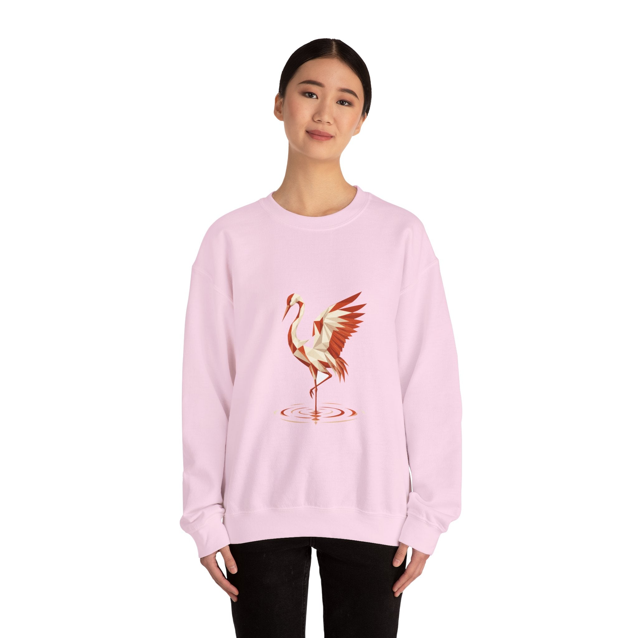 Matching Couple Sweatshirt - Tiger & Crane Matching Couple Premium Fleece Sweatshirt Geometric Art His Hers Love Gift - Design B