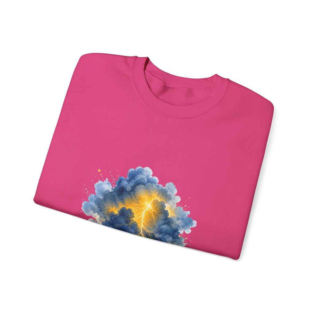 Matching Couple Sweatshirt - Storm & Rainbow Matching Couple Premium Fleece Sweatshirt Watercolor Art His Hers Birthday Gift - Design A