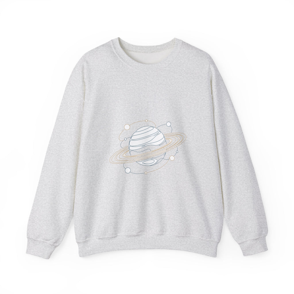 Matching Couple Sweatshirt - Saturn & Jupiter Matching Couple Crewneck Sweatshirt Minimalist Art His Hers Valentine Gift - Design A