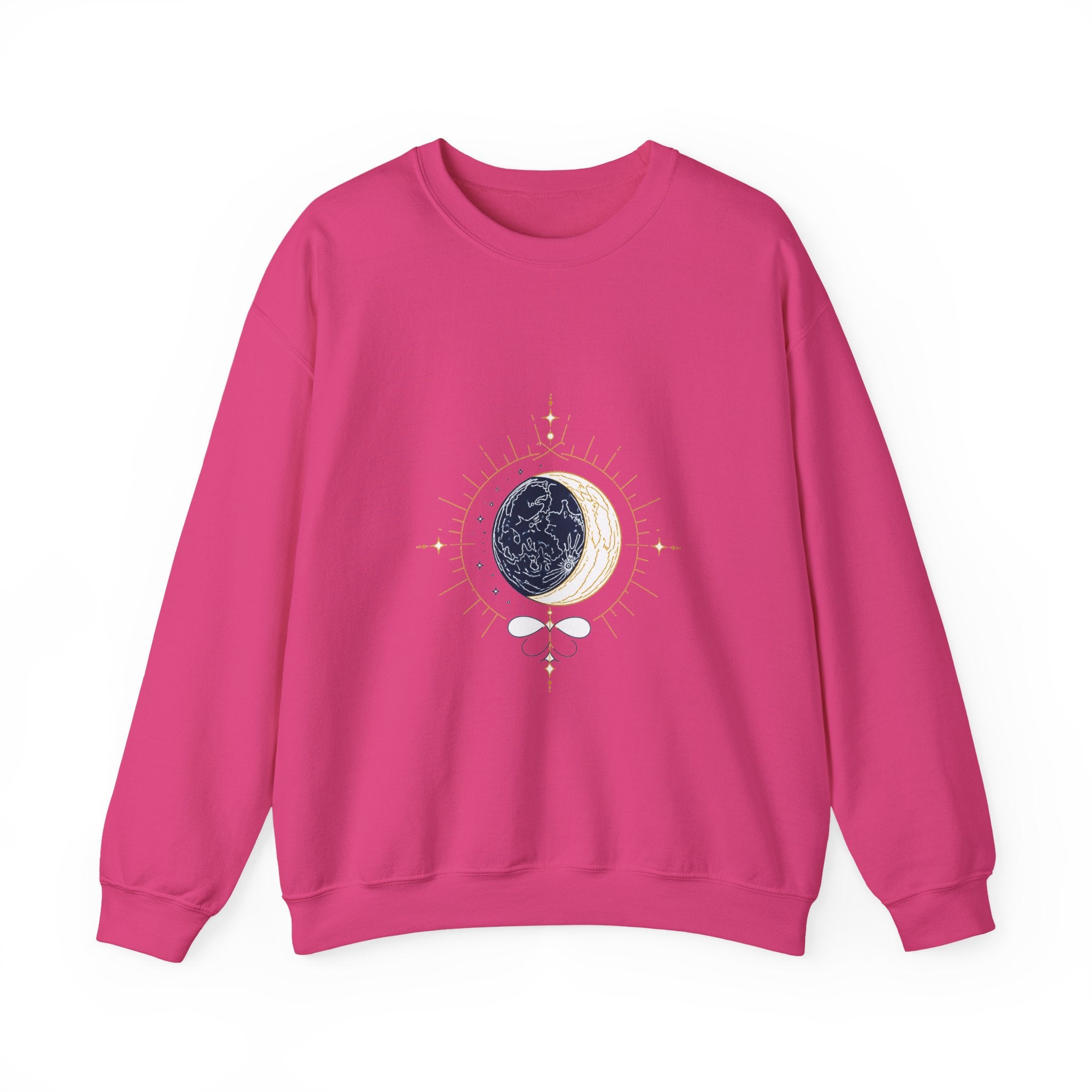 Matching Couple Sweatshirt - Solar & Lunar Eclipse Matching Couple Premium Fleece Sweatshirt Minimalist Art His Hers Christmas Gift - Design B