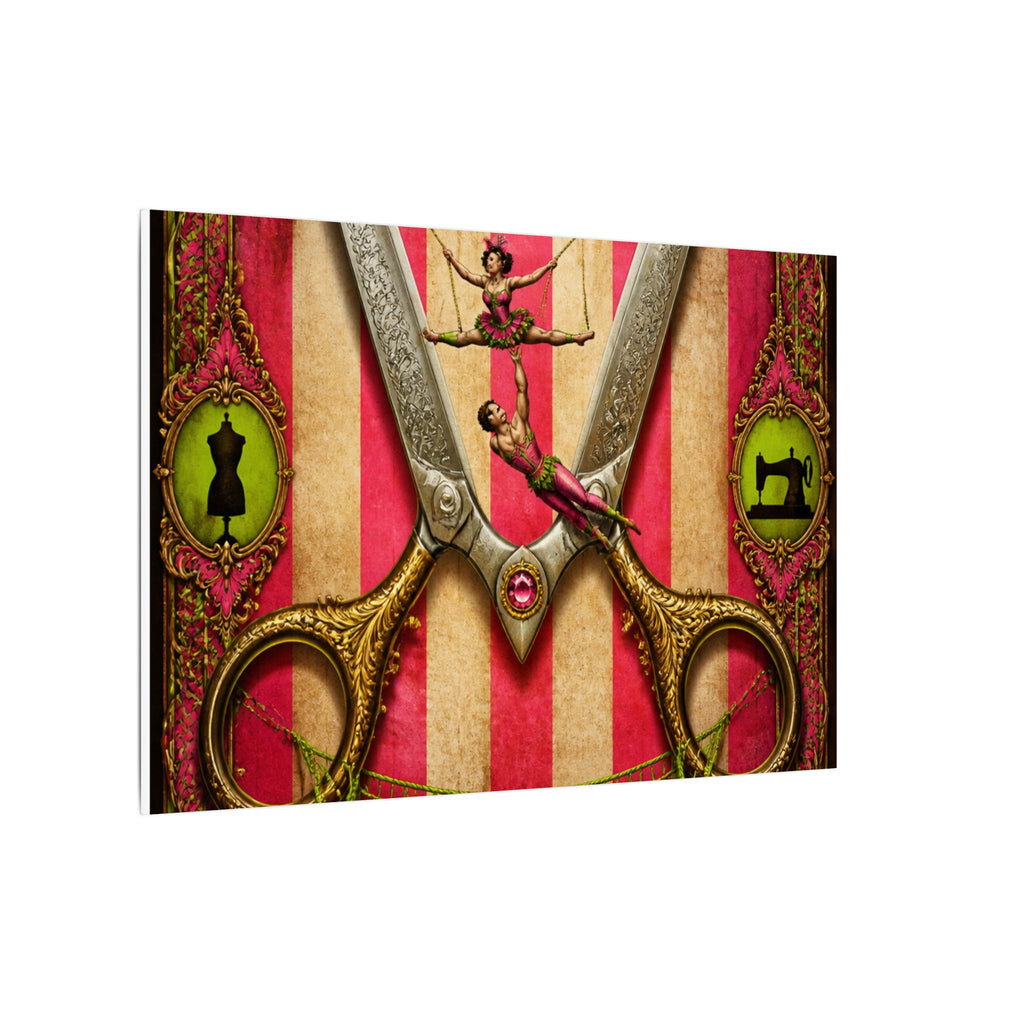 Giant Scissors Trapeze Wall Art Canvas 24×36 Baroque Studio Decor Maximalist Print