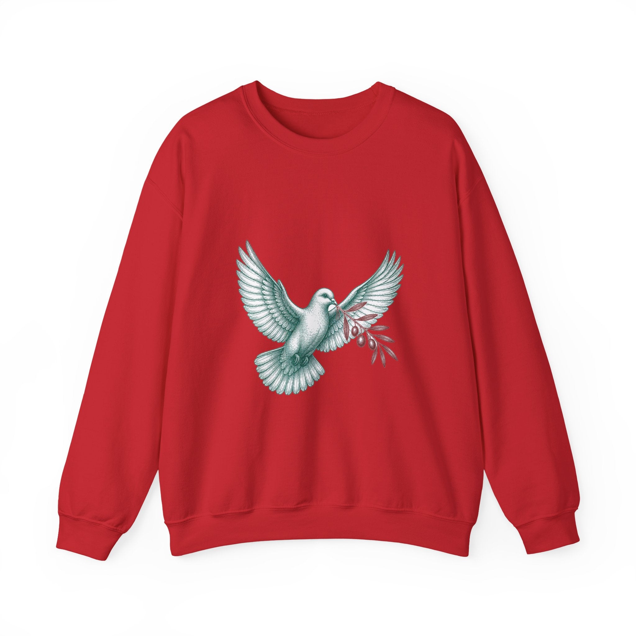 Matching Couple Sweatshirt - Wolf & Dove Matching Couple Comfort Colors Crew Vintage Art His Hers Honeymoon Gift - Design B