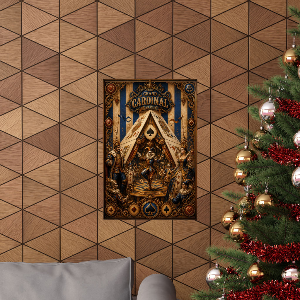 Playing Cards Tent Wall Art Poster 24×36 Baroque Studio Decor Maximalist Print