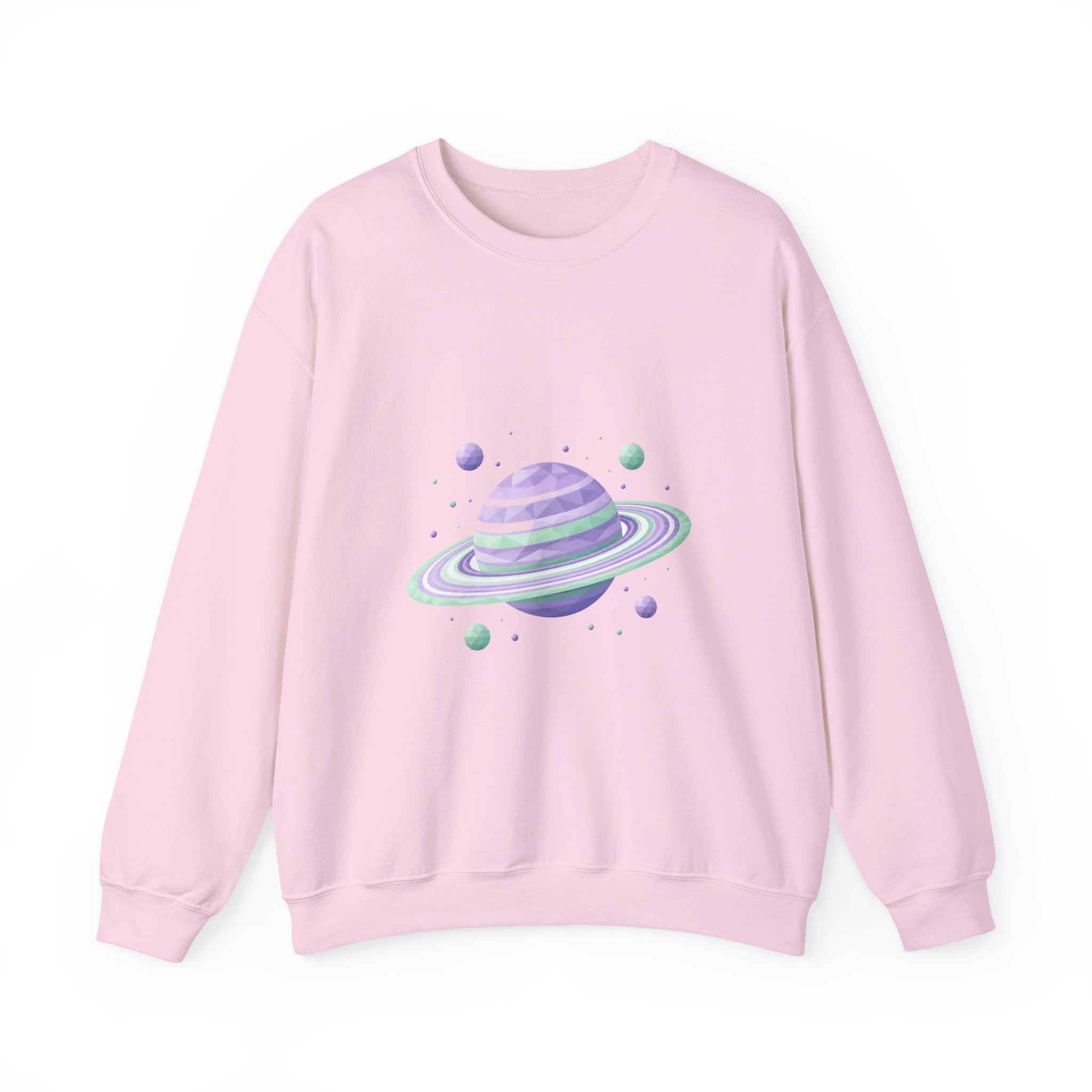 Matching Couple Sweatshirt - Saturn & Jupiter Matching Couple Crewneck Sweatshirt Geometric Art His Hers Couple Gift - Design A
