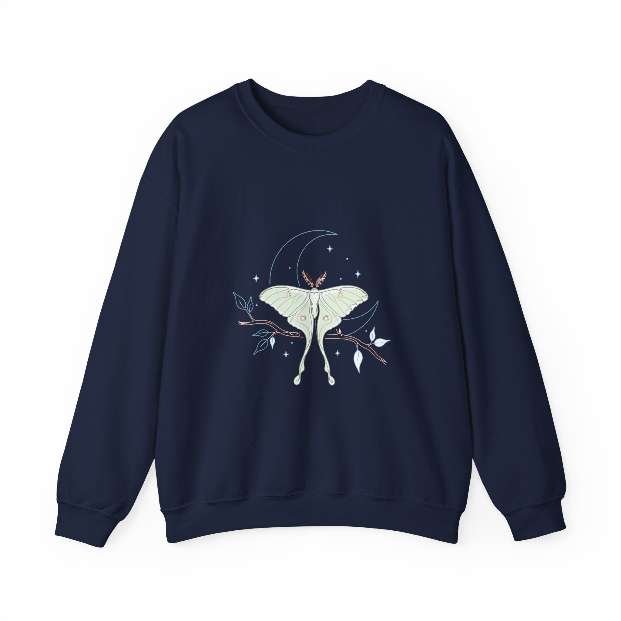 Matching Couple Sweatshirt - Butterfly & Moth Matching Couple Crewneck Sweatshirt Minimalist Art His Hers Valentine Gift - Design B