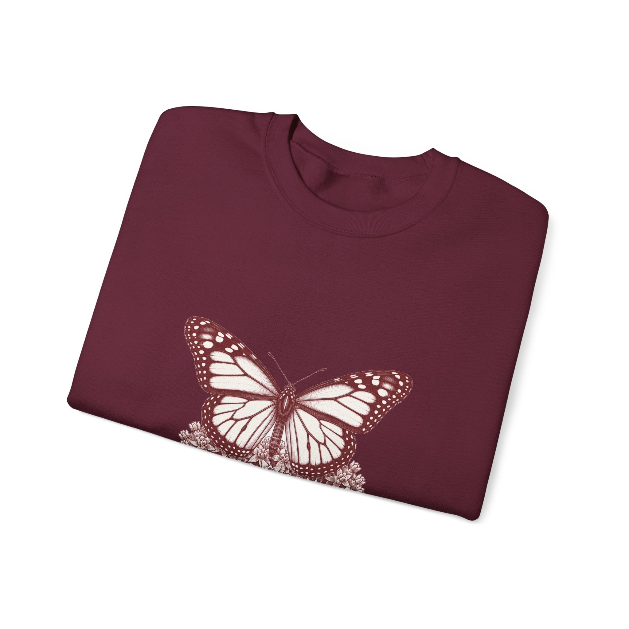 Matching Couple Sweatshirt - Butterfly & Moth Matching Couple Premium Fleece Sweatshirt Vintage Art His Hers Honeymoon Gift - Design A
