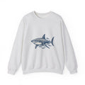 Matching Couple Sweatshirt - Shark & Dolphin Matching Couple Premium Fleece Sweatshirt Vintage Art His Hers Honeymoon Gift - Design A