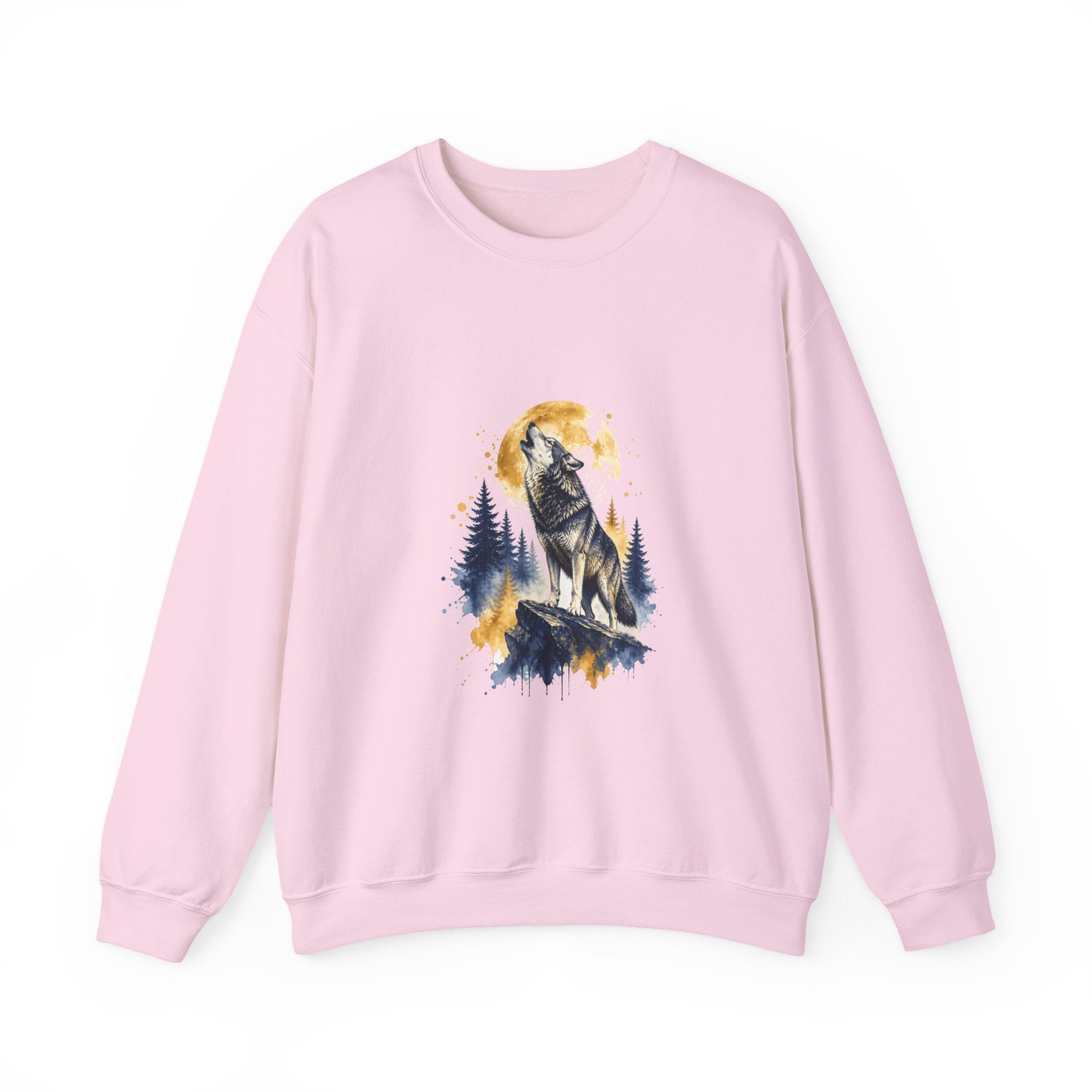 Matching Couple Sweatshirt - Wolf & Dove Matching Couple Comfort Colors Crew Watercolor Art His Hers Birthday Gift - Design A