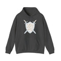 Matching Couple Sweatshirt - Crown & Shield Matching Couple Hooded Sweatshirt Minimalist Art His Hers Valentine Gift - Design B