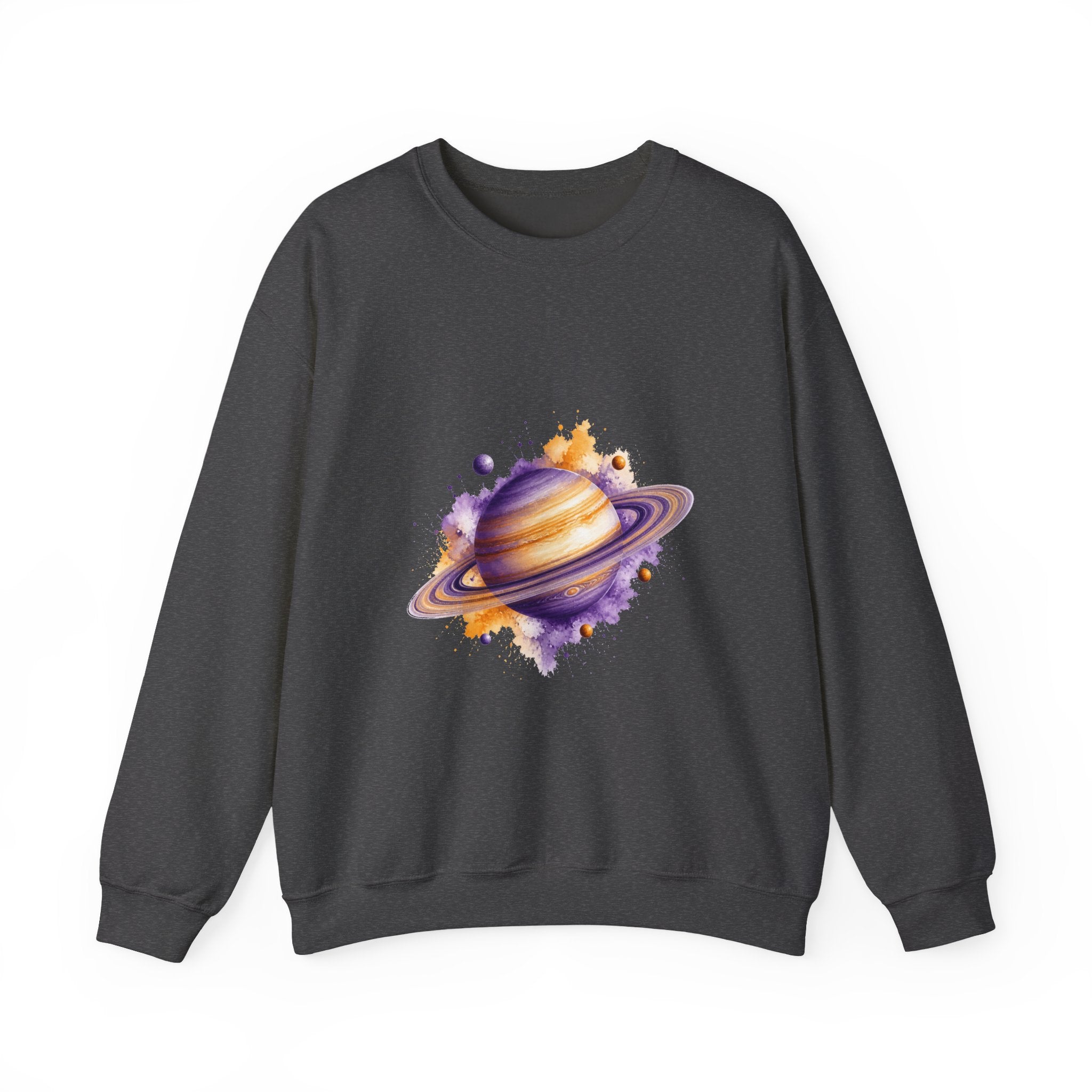 Matching Couple Sweatshirt - Saturn & Jupiter Matching Couple Comfort Colors Crew Watercolor Art His Hers Birthday Gift - Design A
