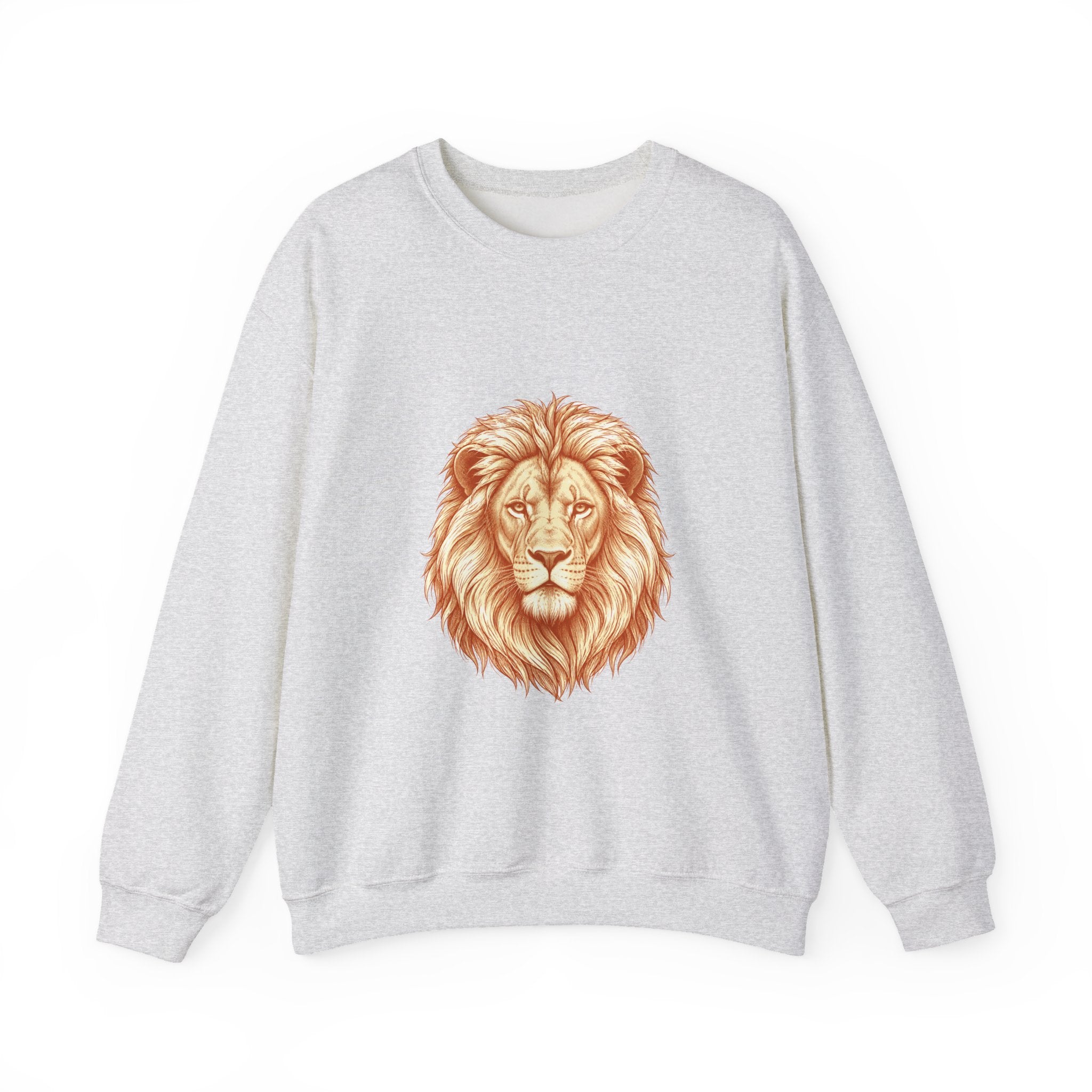 Matching Couple Sweatshirt - Lion & Lamb Matching Couple Comfort Colors Crew Hand-Drawn Art His Hers Anniversary Gift - Design A