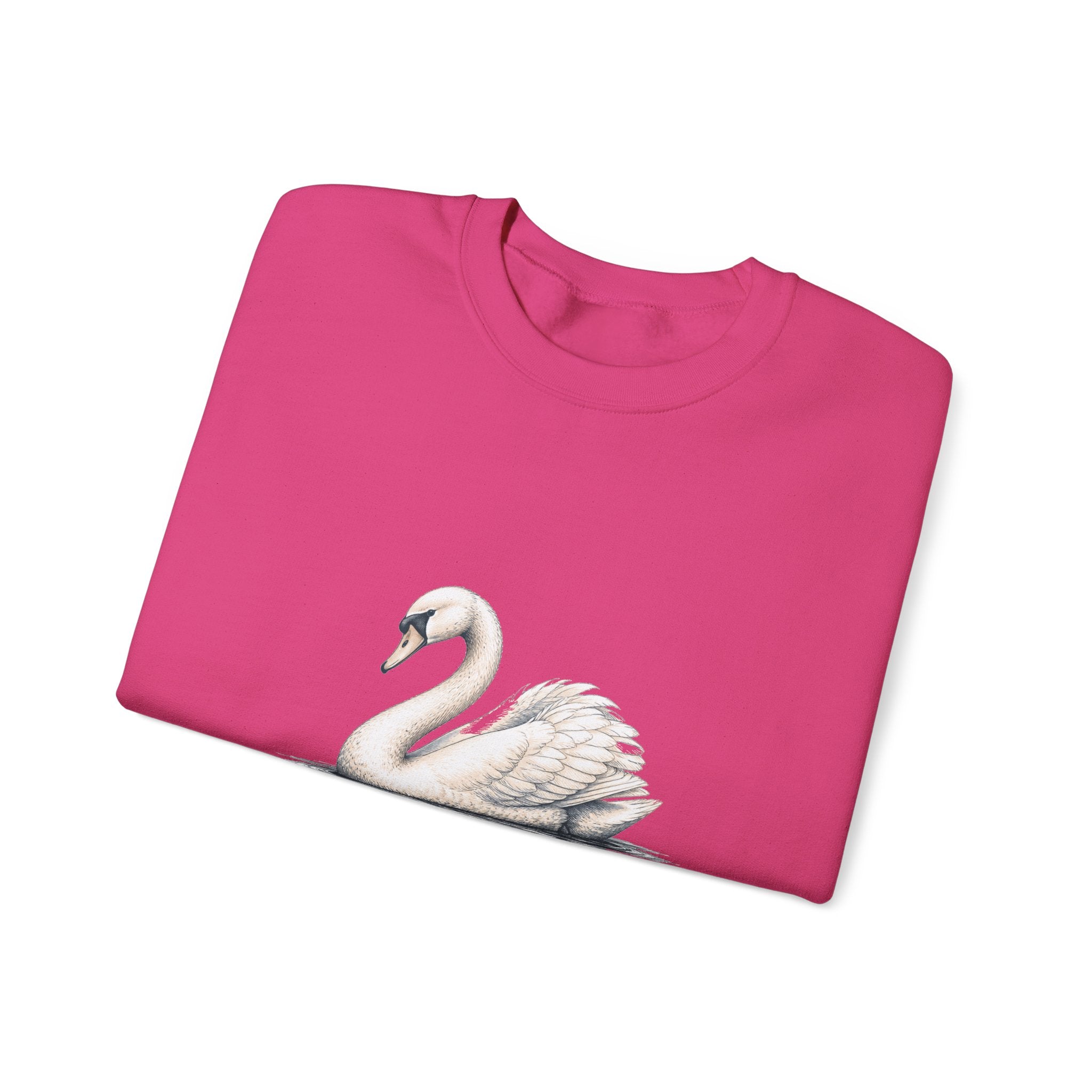 Matching Couple Sweatshirt - Raven & Swan Matching Couple Premium Fleece Sweatshirt Hand-Drawn Art His Hers Anniversary Gift - Design B