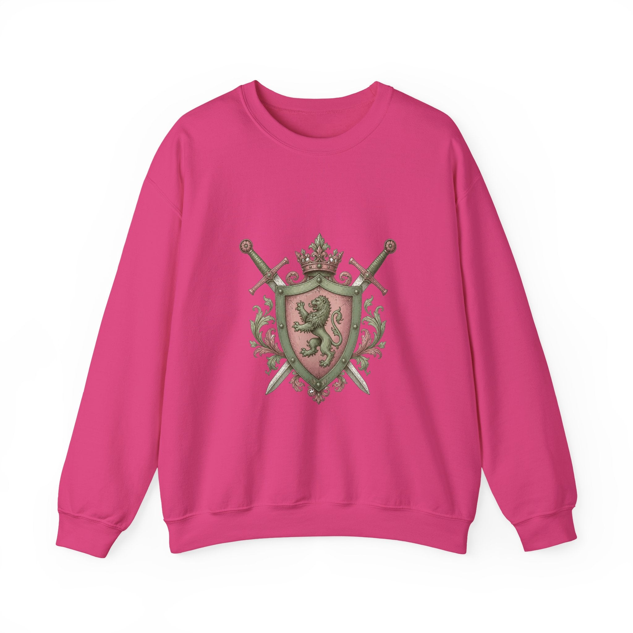 Matching Couple Sweatshirt - Crown & Shield Matching Couple Comfort Colors Crew Vintage Art His Hers Honeymoon Gift - Design B