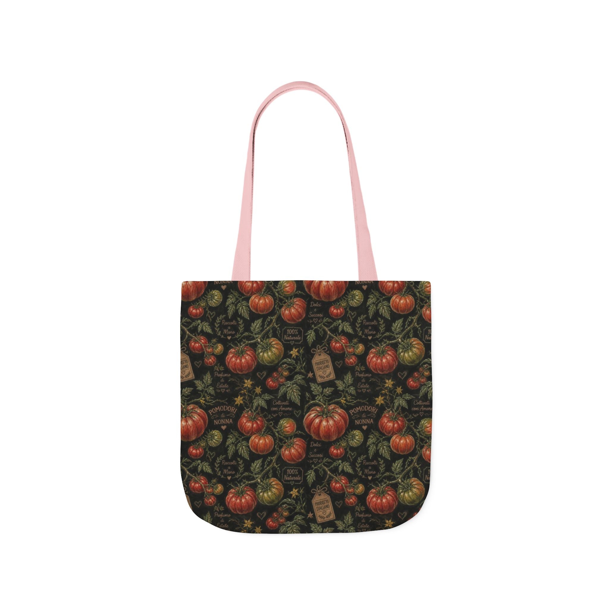 Heritage Tomatoes Canvas Tote Bag Mediterranean Kitchen Chalk Art Design Italian Cottagecore Gift