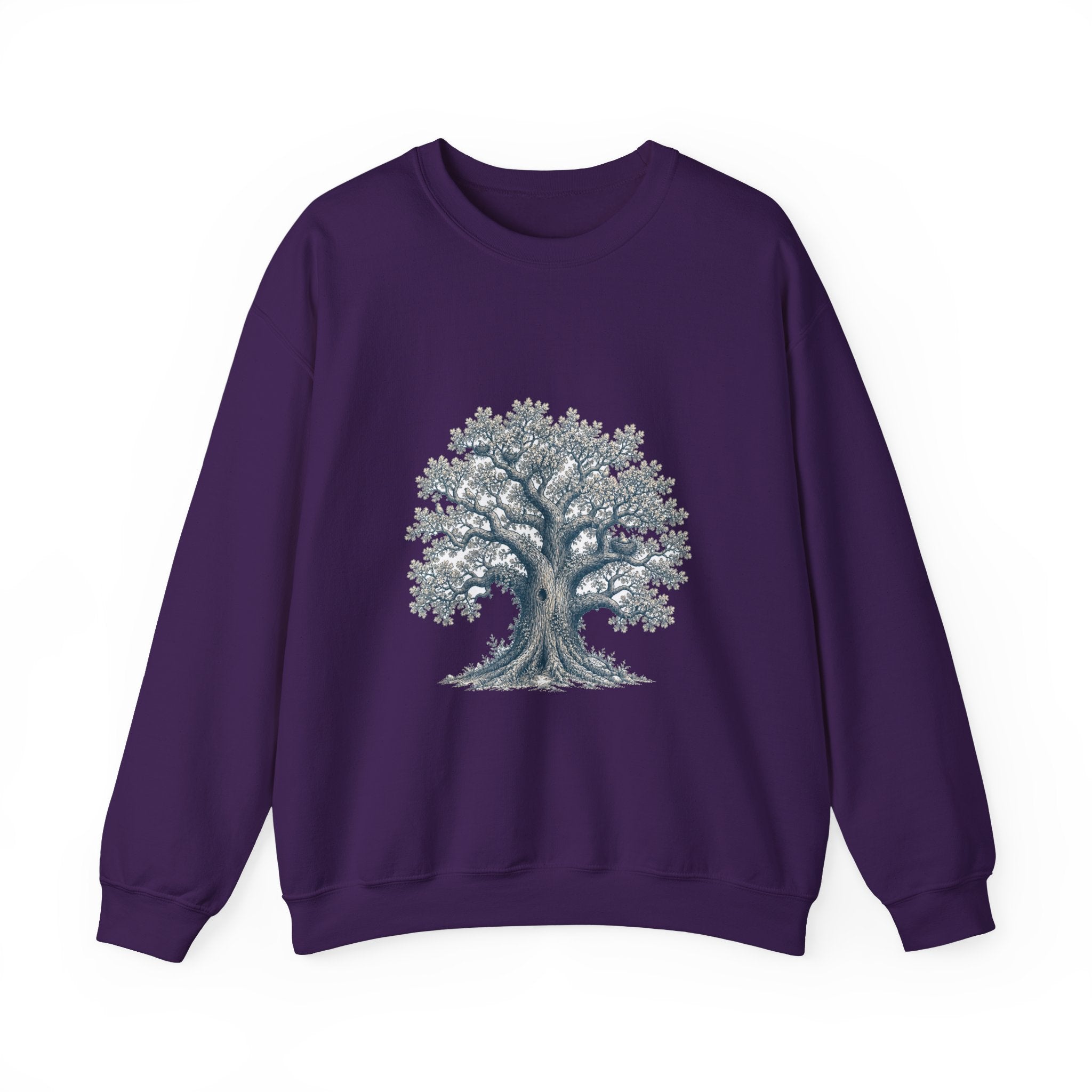 Matching Couple Sweatshirt - Ancient Oak & Deep Roots Matching Couple Comfort Colors Crew Hand-Drawn Art His Hers Anniversary Gift - Design A