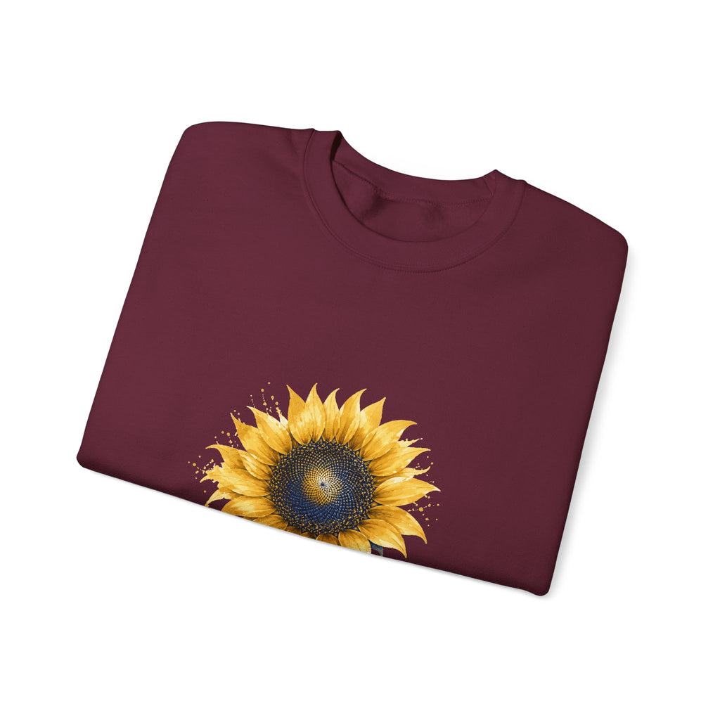 Matching Couple Sweatshirt - Sunflower & Moonflower Matching Couple Premium Fleece Sweatshirt Watercolor Art His Hers Birthday Gift - Design A