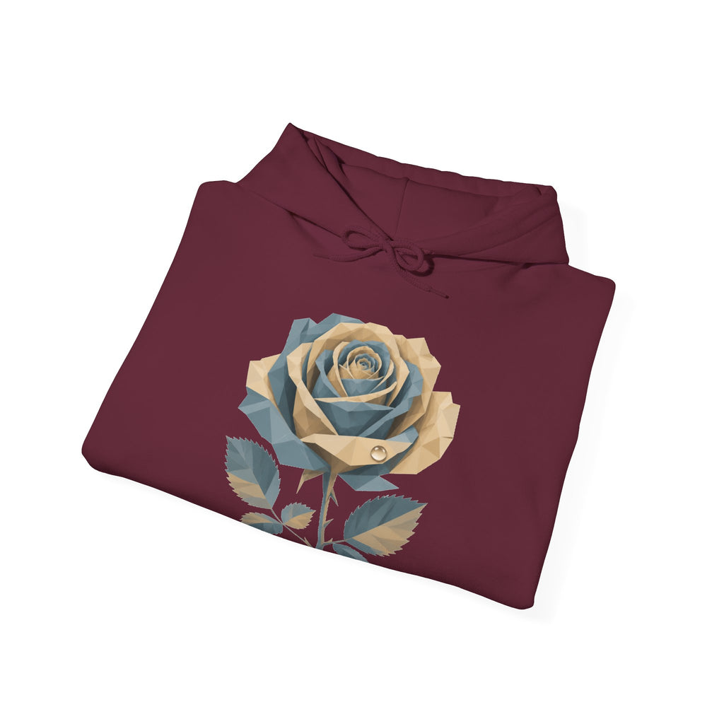 Matching Couple Sweatshirt - Rose & Thorn Matching Couple Hooded Sweatshirt Geometric Art His Hers Couple Gift - Design A