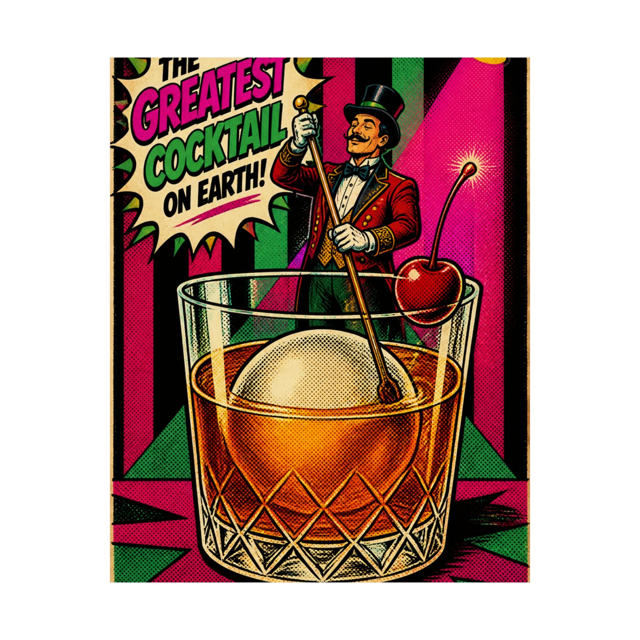 Old Fashioned Ringmaster Wall Art Poster 18×24 Pop Art Living Room Decor Maximalist Print