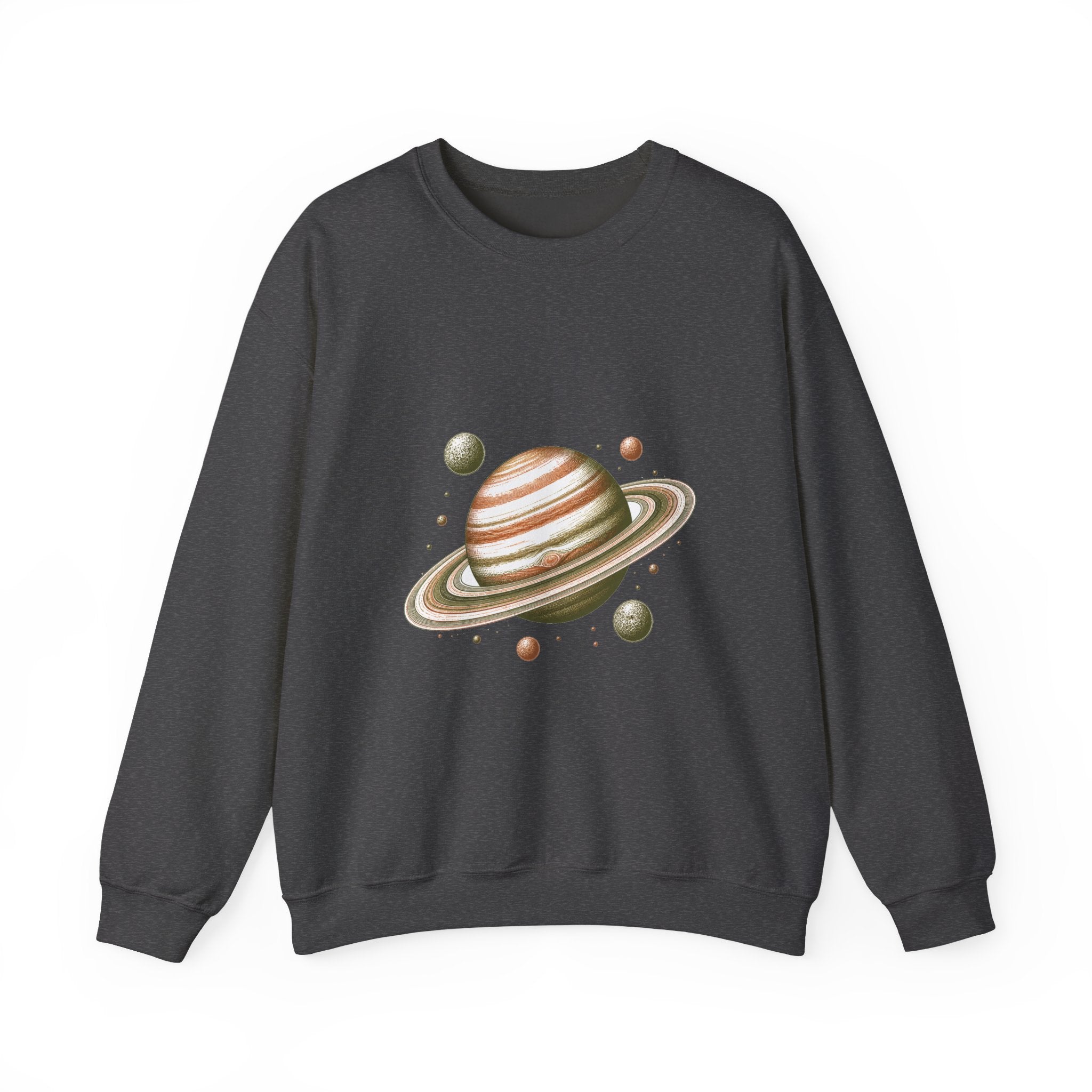 Matching Couple Sweatshirt - Saturn & Jupiter Matching Couple Comfort Colors Crew Hand-Drawn Art His Hers Anniversary Gift - Design A