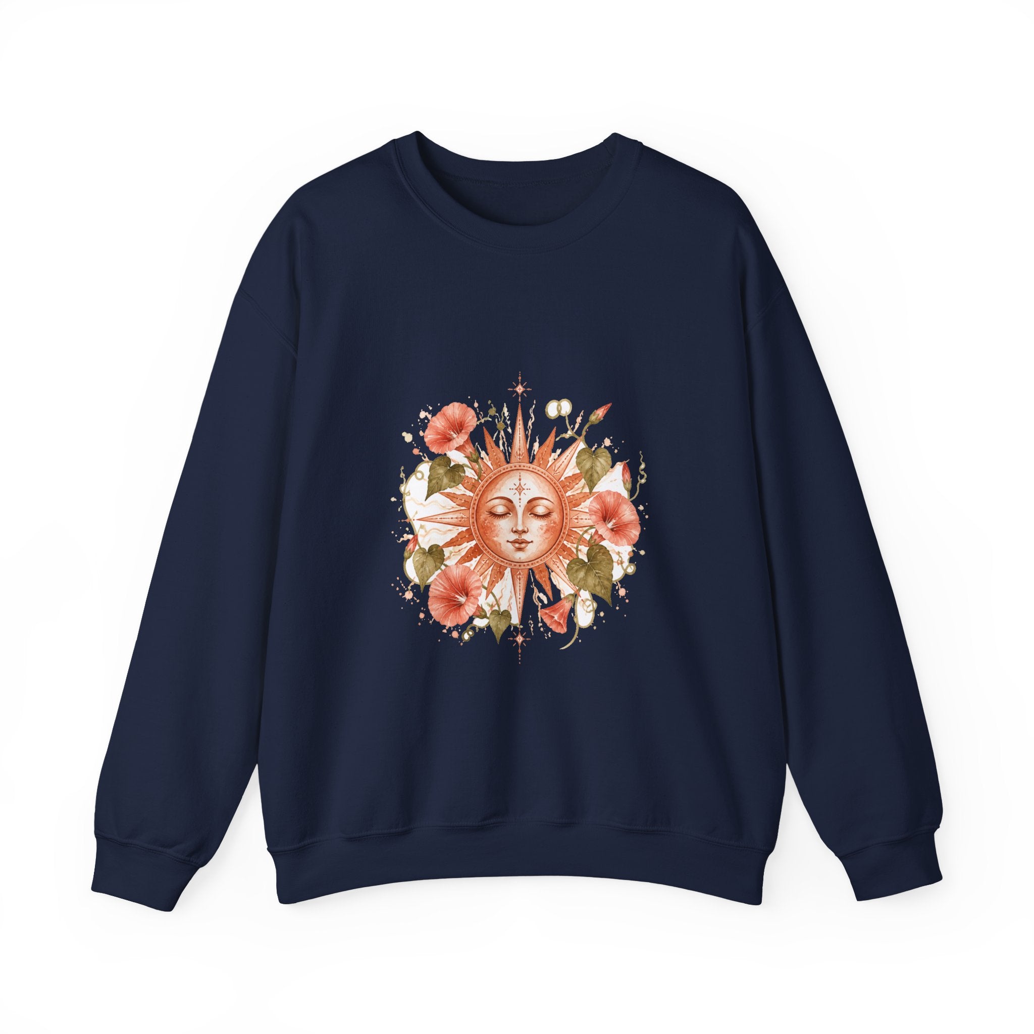 Matching Couple Sweatshirt - Sun & Moon Matching Couple Comfort Colors Crew Watercolor Art His Hers Birthday Gift - Design B