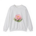 Matching Couple Sweatshirt - Open & Closed Lotus Matching Couple Premium Fleece Sweatshirt Watercolor Art His Hers Birthday Gift - Design A