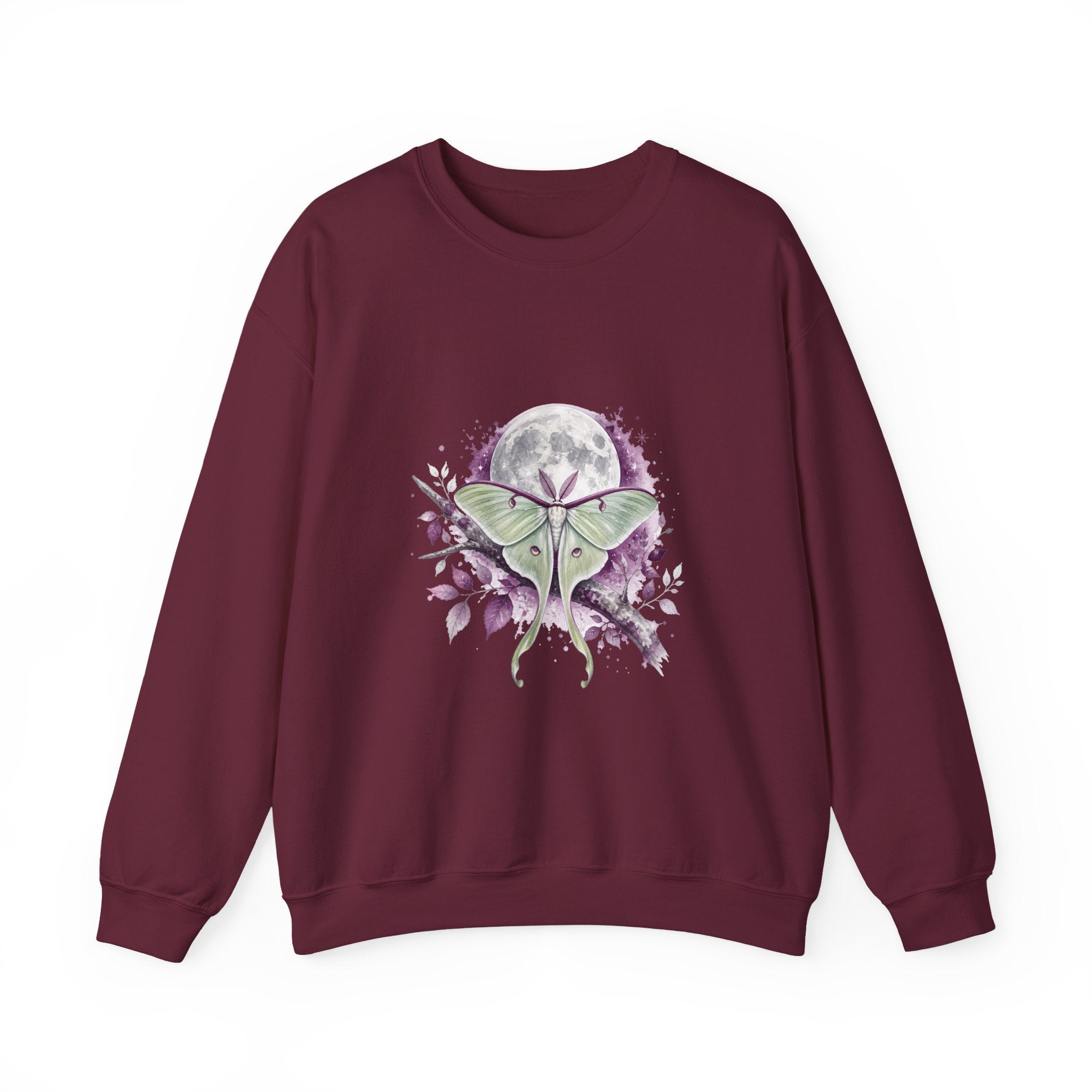 Matching Couple Sweatshirt - Butterfly & Moth Matching Couple Premium Fleece Sweatshirt Watercolor Art His Hers Birthday Gift - Design B