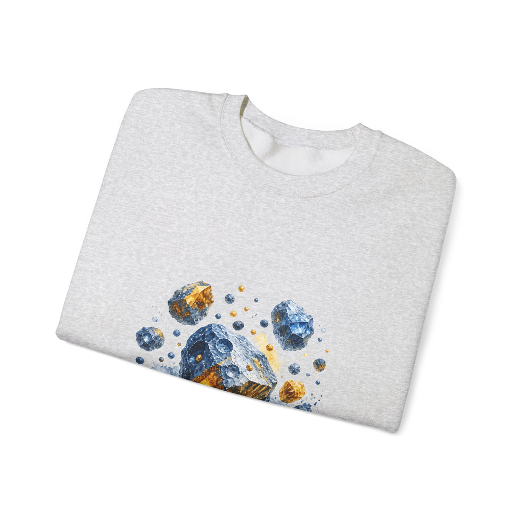 Matching Couple Sweatshirt - Comet & Asteroid Matching Couple Crewneck Sweatshirt Watercolor Art His Hers Engagement Gift - Design B
