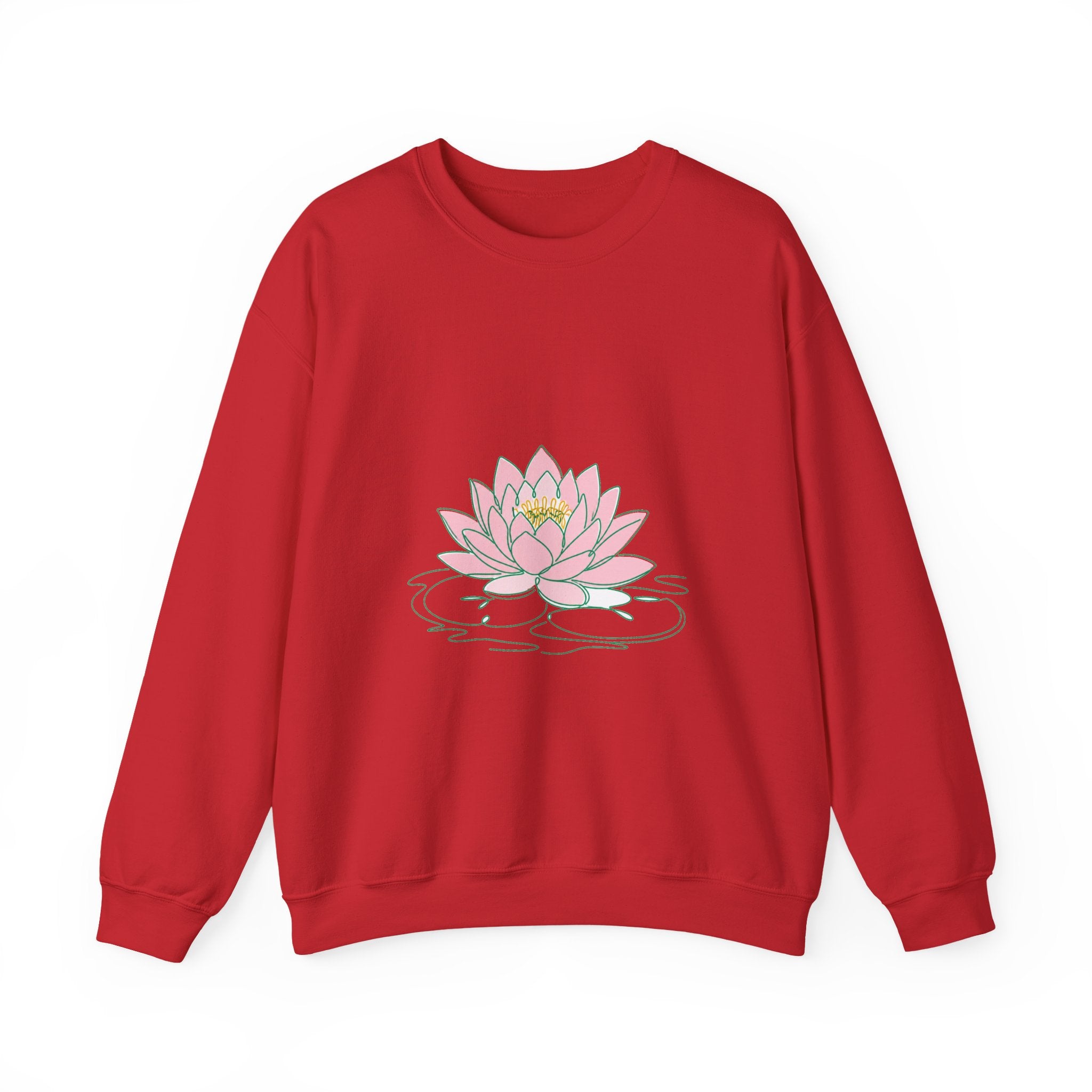 Matching Couple Sweatshirt - Open & Closed Lotus Matching Couple Premium Fleece Sweatshirt Minimalist Art His Hers Christmas Gift - Design A
