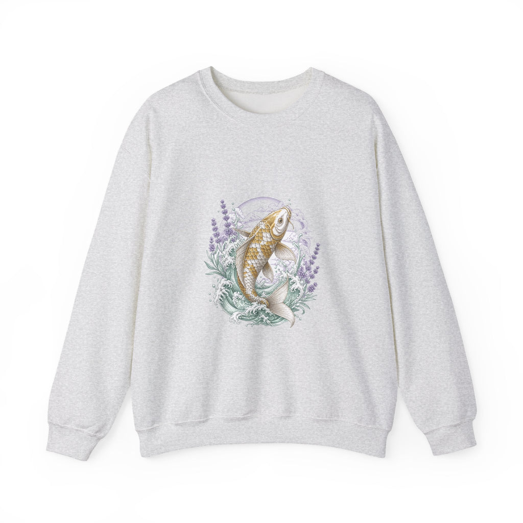 Matching Couple Sweatshirt - Koi Fish Yin Yang Matching Couple Crewneck Sweatshirt Vintage Art His Hers Wedding Gift - Design A