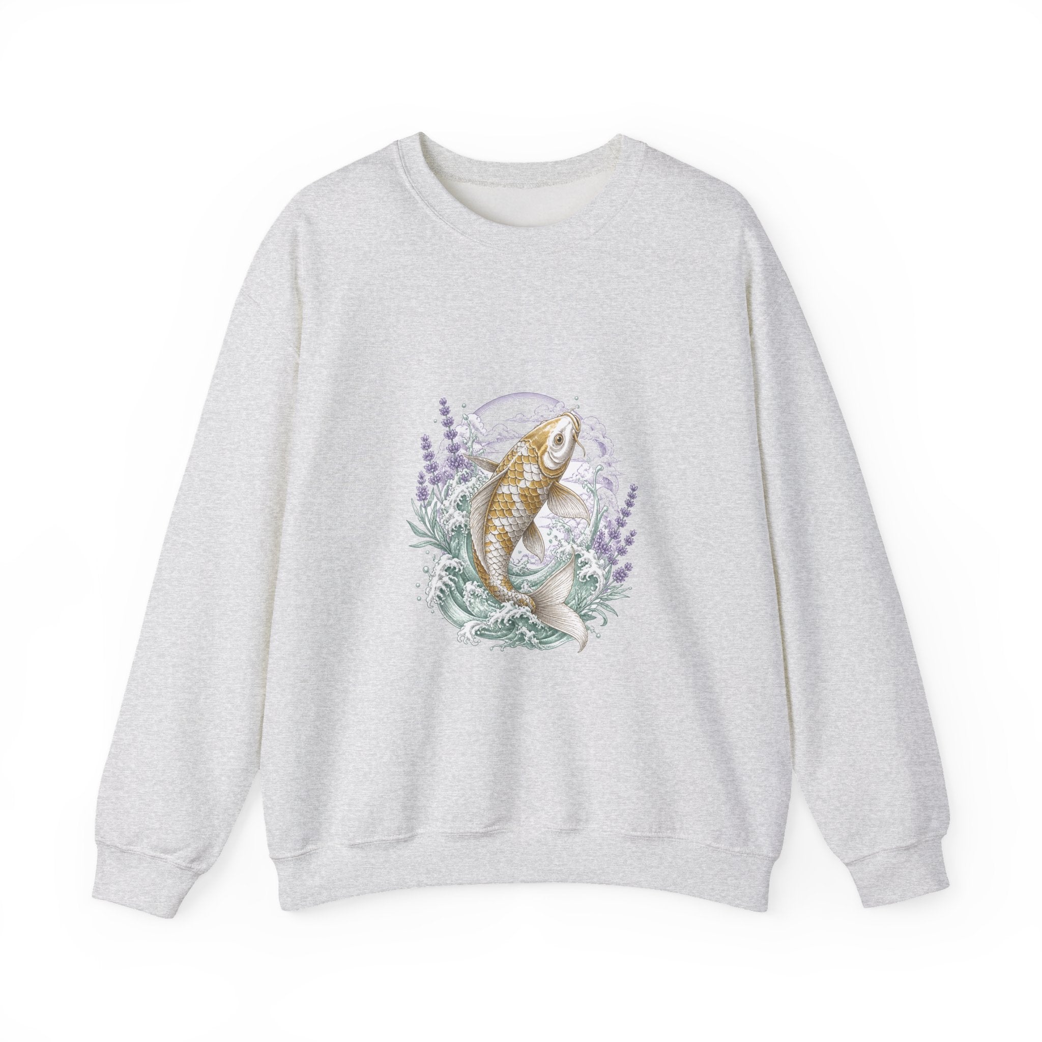 Matching Couple Sweatshirt - Koi Fish Yin Yang Matching Couple Crewneck Sweatshirt Vintage Art His Hers Wedding Gift - Design A