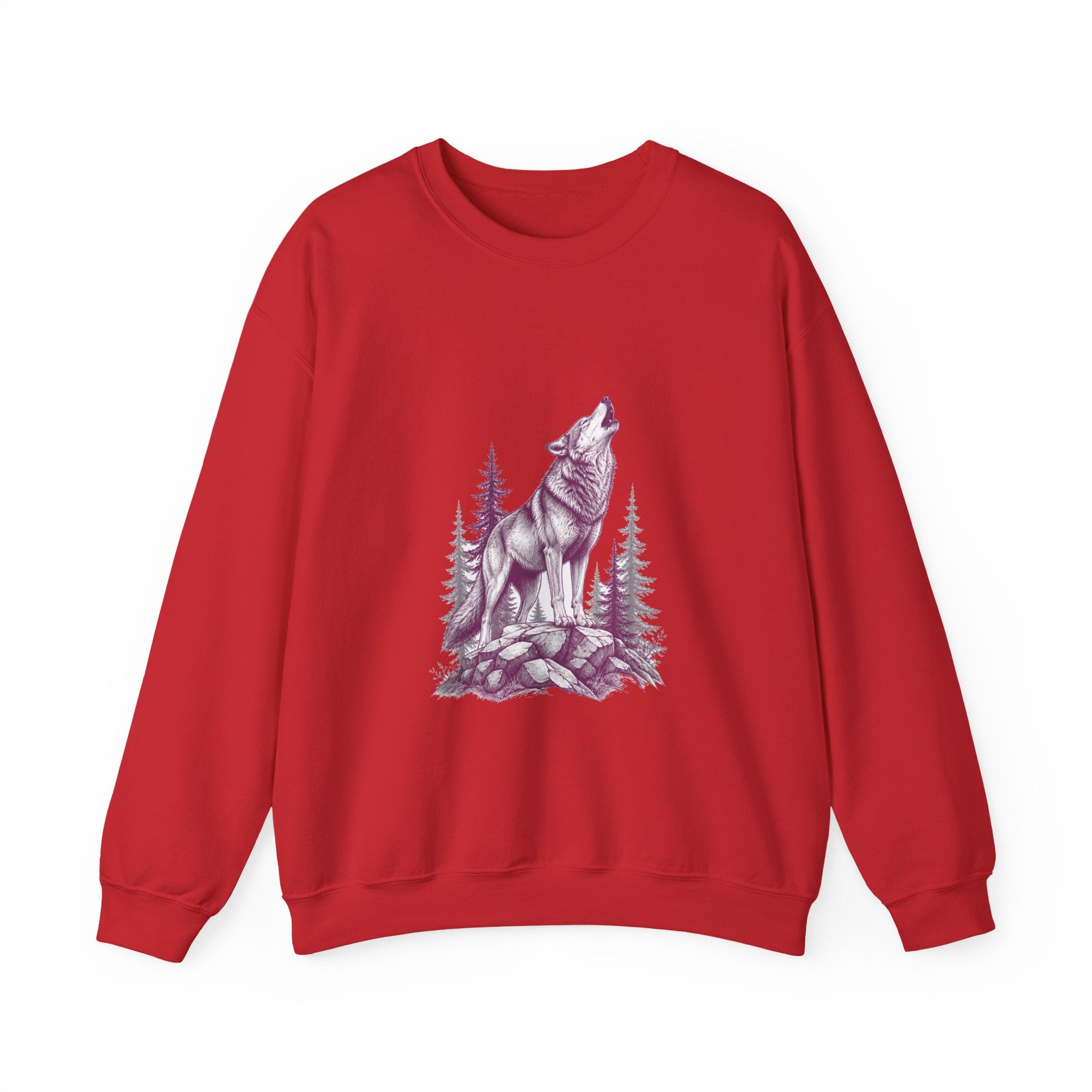 Matching Couple Sweatshirt - Wolf & Dove Matching Couple Comfort Colors Crew Hand-Drawn Art His Hers Anniversary Gift - Design A
