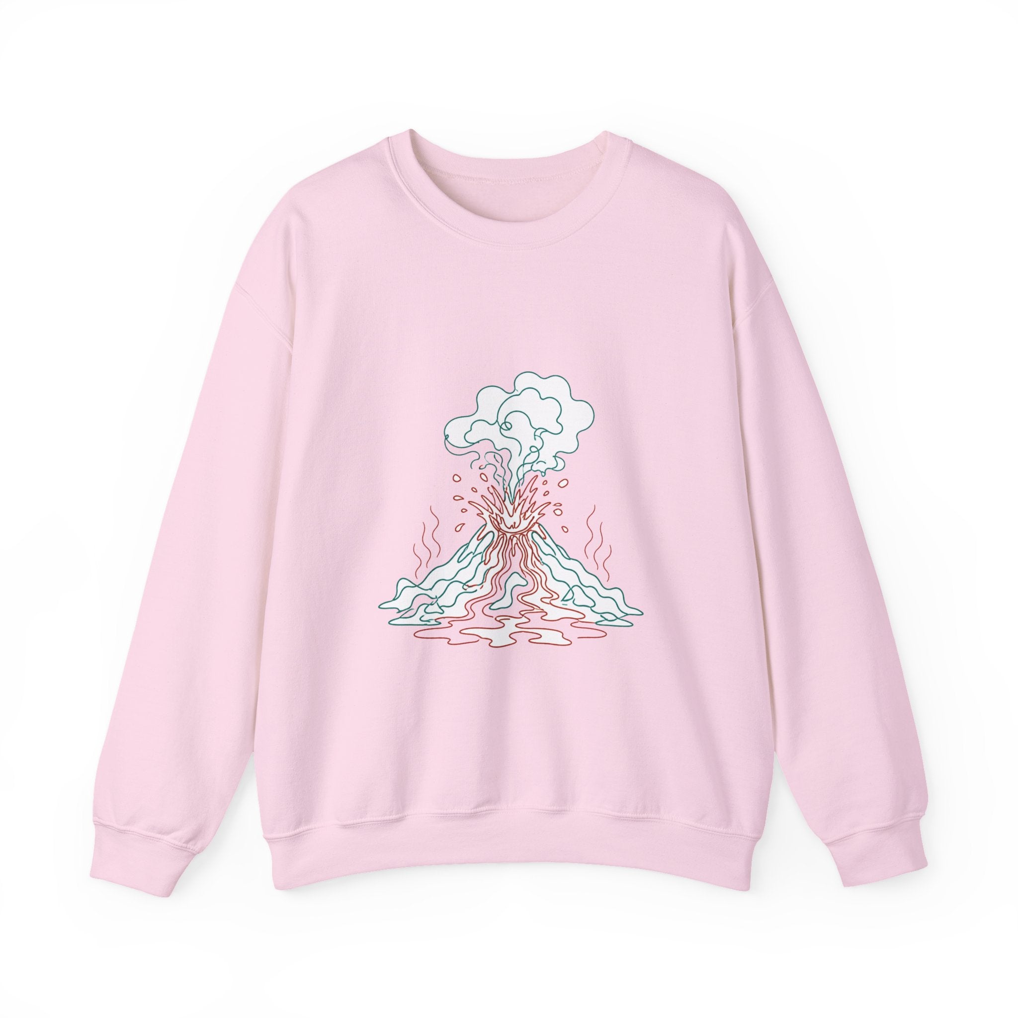 Matching Couple Sweatshirt - Volcano & Glacier Matching Couple Comfort Colors Crew Minimalist Art His Hers Christmas Gift - Design A
