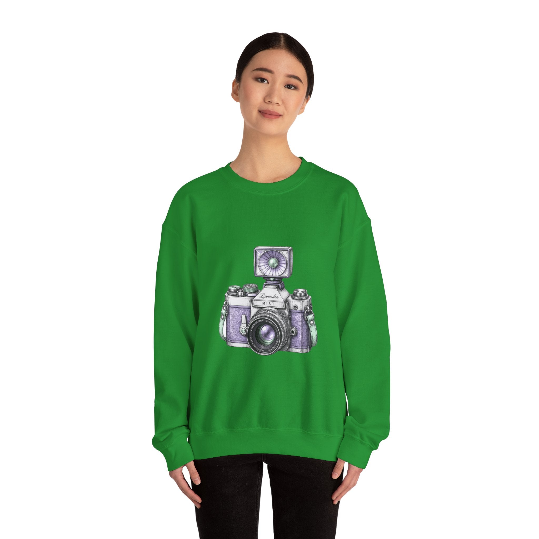 Matching Couple Sweatshirt - Camera & Film Matching Couple Comfort Colors Crew Hand-Drawn Art His Hers Anniversary Gift - Design A