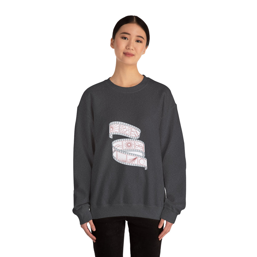Matching Couple Sweatshirt - Camera & Film Matching Couple Comfort Colors Crew Minimalist Art His Hers Christmas Gift - Design B