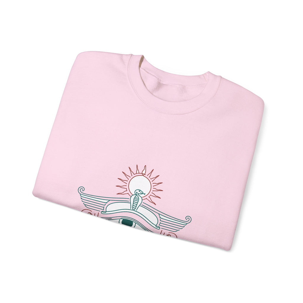 Matching Couple Sweatshirt - Eye of Ra & Horus Matching Couple Crewneck Sweatshirt Minimalist Art His Hers Valentine Gift - Design A