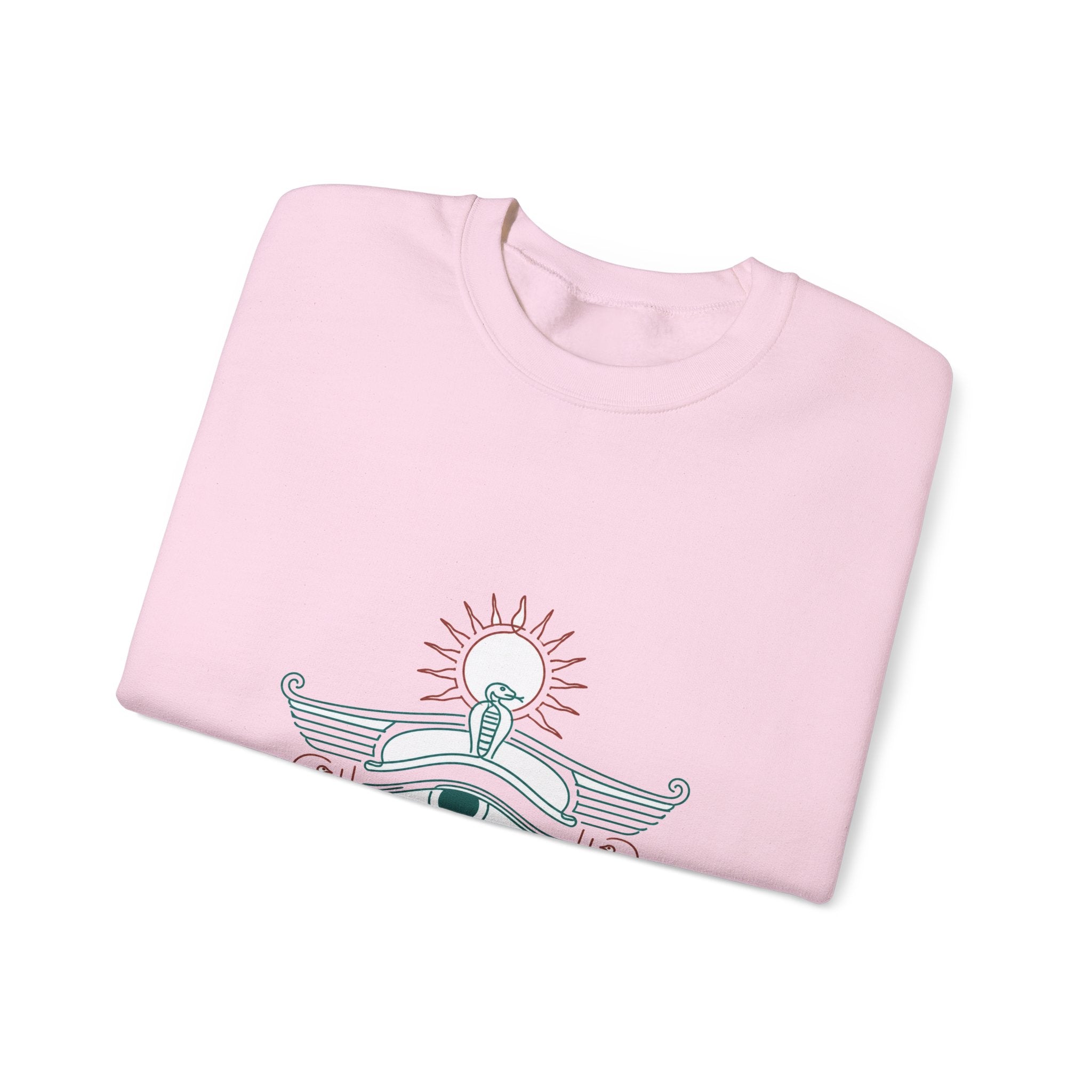 Matching Couple Sweatshirt - Eye of Ra & Horus Matching Couple Crewneck Sweatshirt Minimalist Art His Hers Valentine Gift - Design A