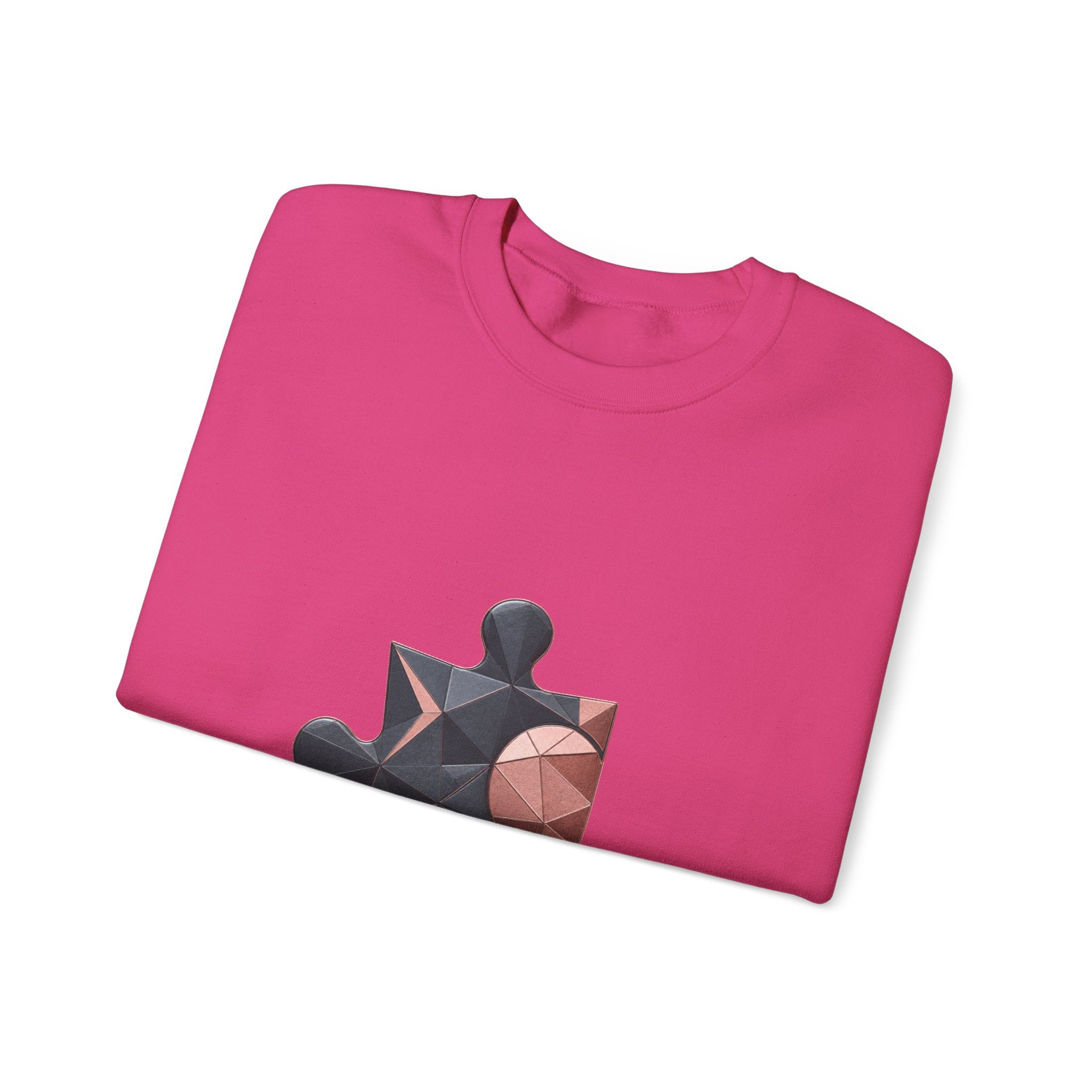 Matching Couple Sweatshirt - Puzzle Pieces Matching Couple Comfort Colors Crew Geometric Art His Hers Love Gift - Design A