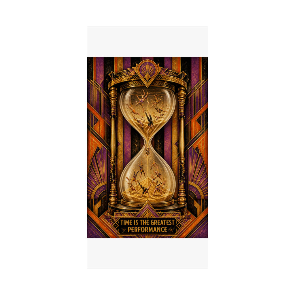 Hourglass Acrobats Wall Art Poster 18×24 Art Deco Entryway Decor Maximalist Print