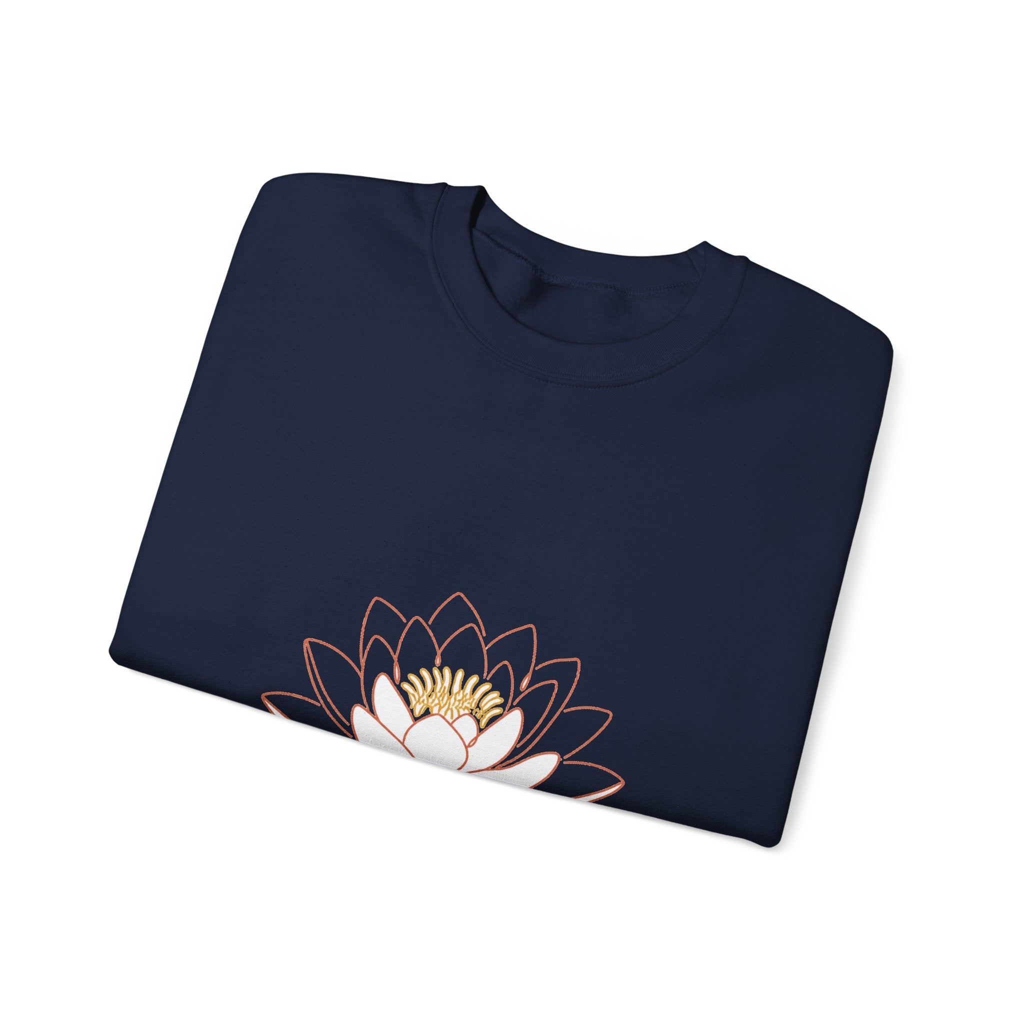Matching Couple Sweatshirt - Open & Closed Lotus Matching Couple Comfort Colors Crew Minimalist Art His Hers Christmas Gift - Design A