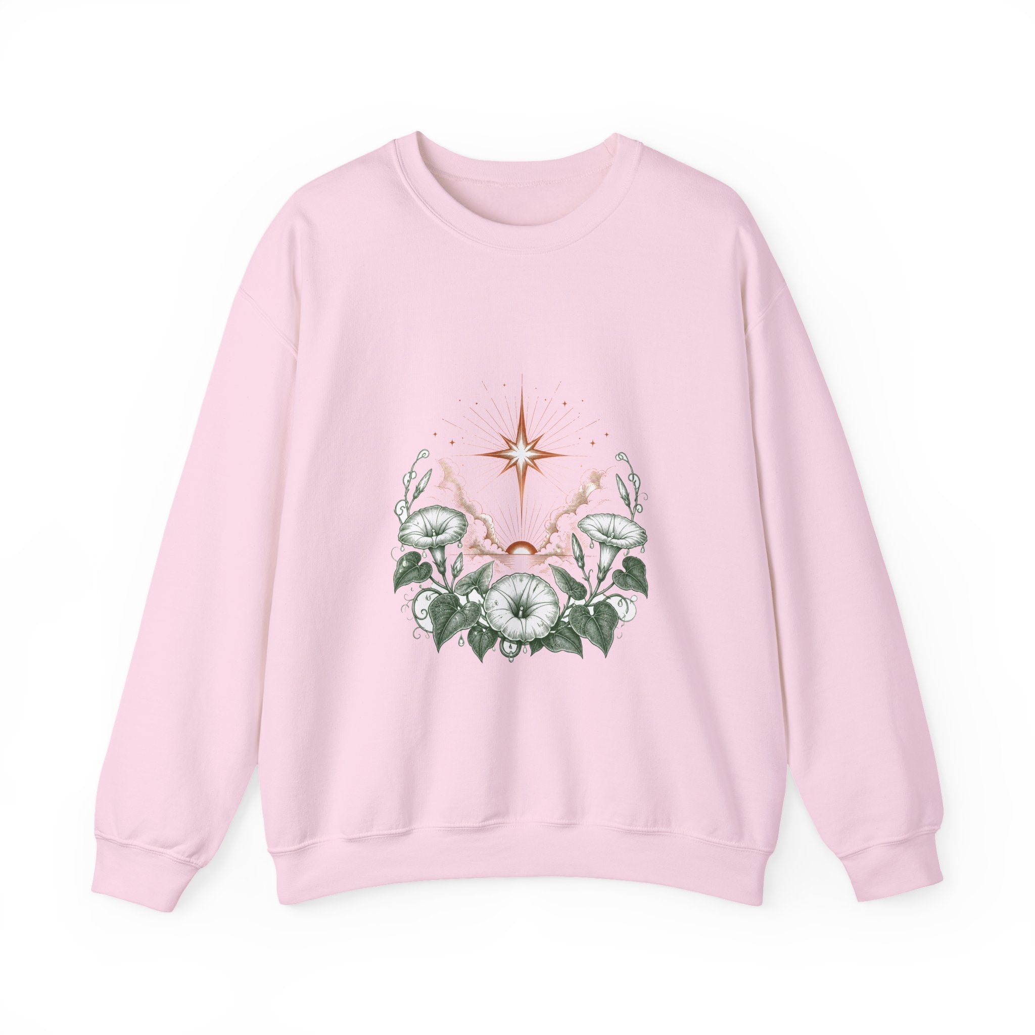 Matching Couple Sweatshirt - Evening & Morning Star Matching Couple Premium Fleece Sweatshirt Vintage Art His Hers Honeymoon Gift - Design B