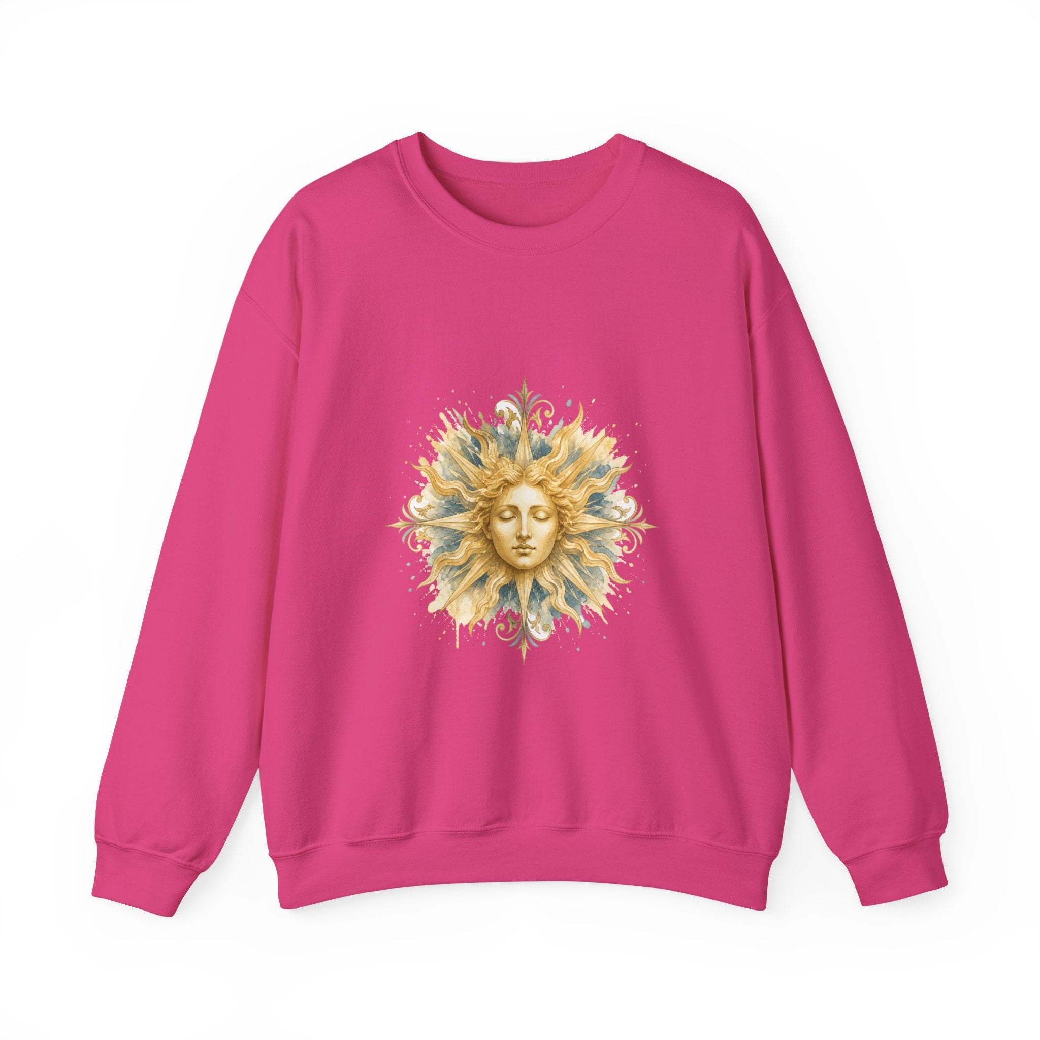 Matching Couple Sweatshirt - Helios & Selene Matching Couple Premium Fleece Sweatshirt Watercolor Art His Hers Birthday Gift - Design A