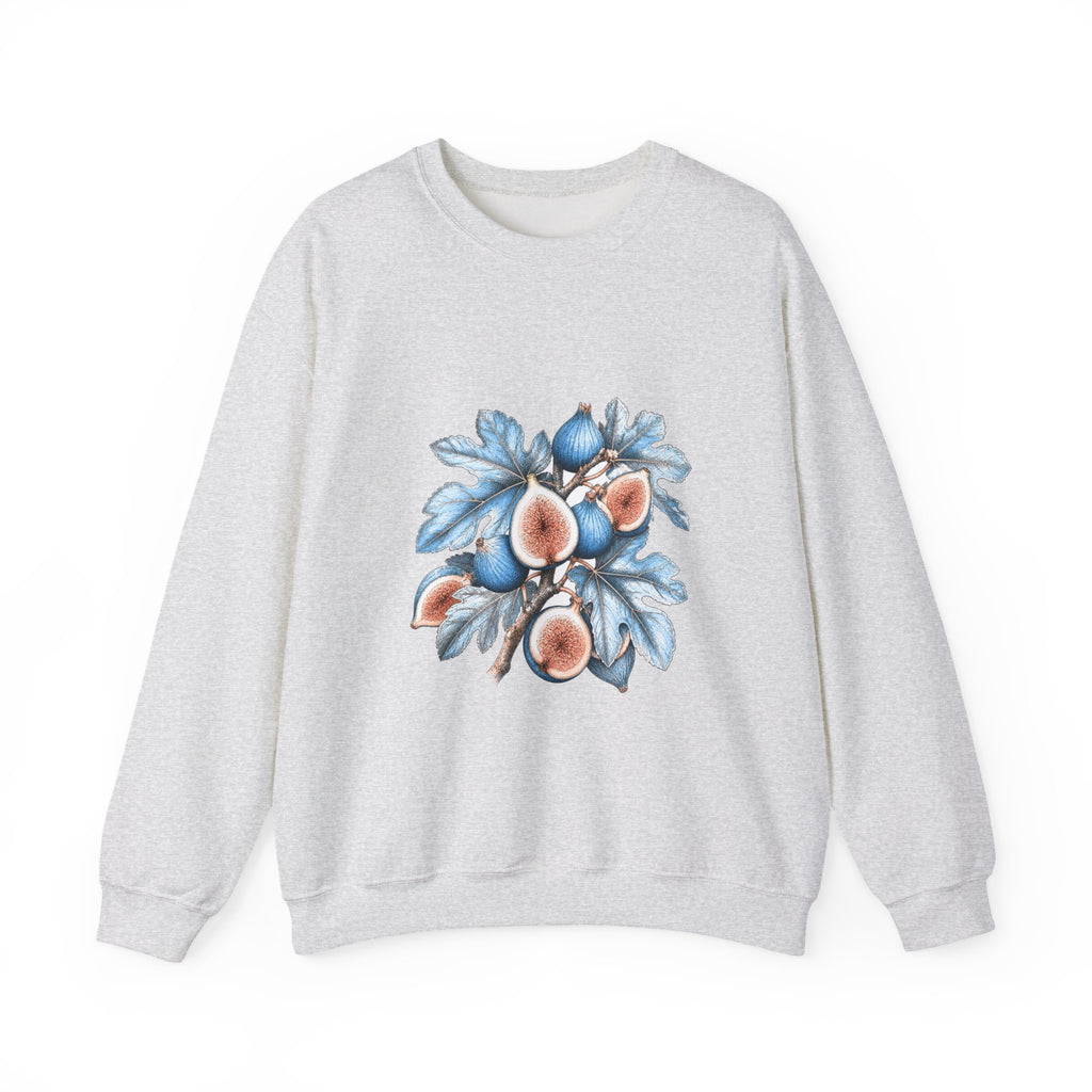 Matching Couple Sweatshirt - Olive Branch & Fig Matching Couple Comfort Colors Crew Hand-Drawn Art His Hers Anniversary Gift - Design B